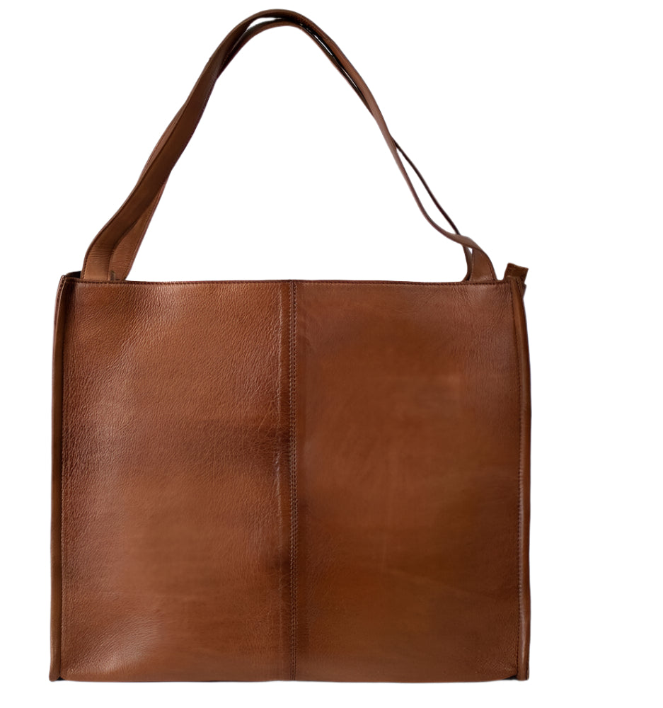 Re:Designed by Dixie Aro Urban mellomstor skulderveske i skinn Walnut-Damevesker-BagBrokers