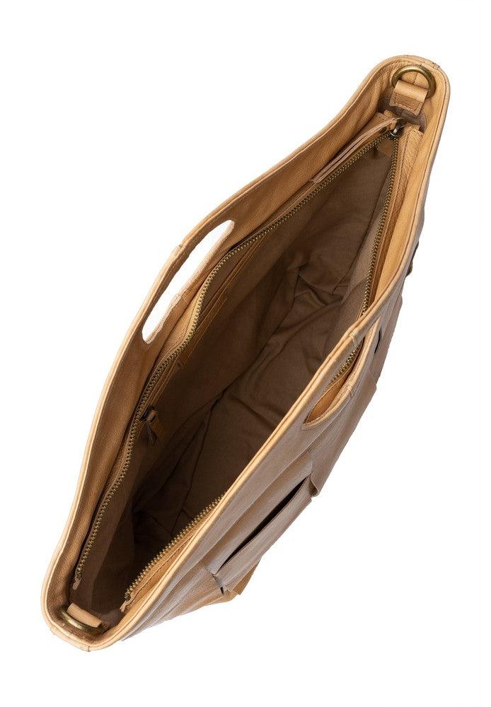 Re:Designed by Dixie Donna Big stor veske i skinn Desert Sand-Damevesker-BagBrokers