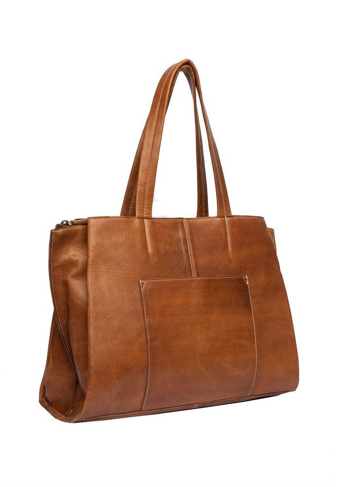 Re:Designed by Dixie Eliana PC skulderveske i skinn Walnut-Damevesker-BagBrokers