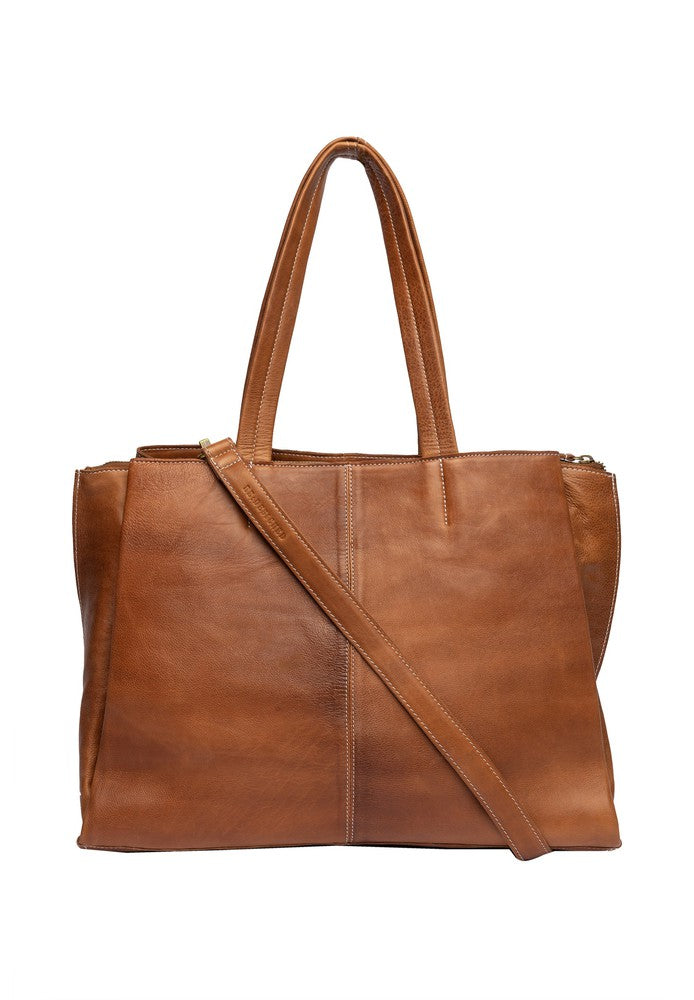 Re:Designed by Dixie Eliana PC skulderveske i skinn Walnut-Damevesker-BagBrokers
