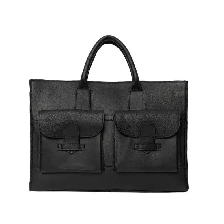 Re:Designed by Dixie Feline stor veske med bærehåndtak i skinn Svart-Damevesker-BagBrokers