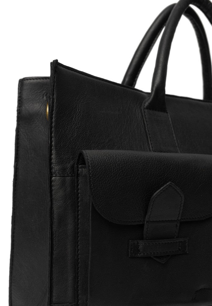 Re:Designed by Dixie Feline stor veske med bærehåndtak i skinn Svart-Damevesker-BagBrokers