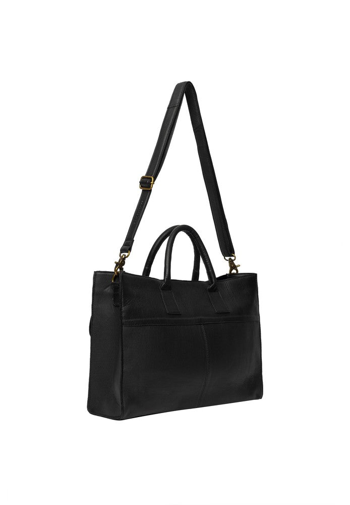 Re:Designed by Dixie Feline stor veske med bærehåndtak i skinn Svart-Damevesker-BagBrokers