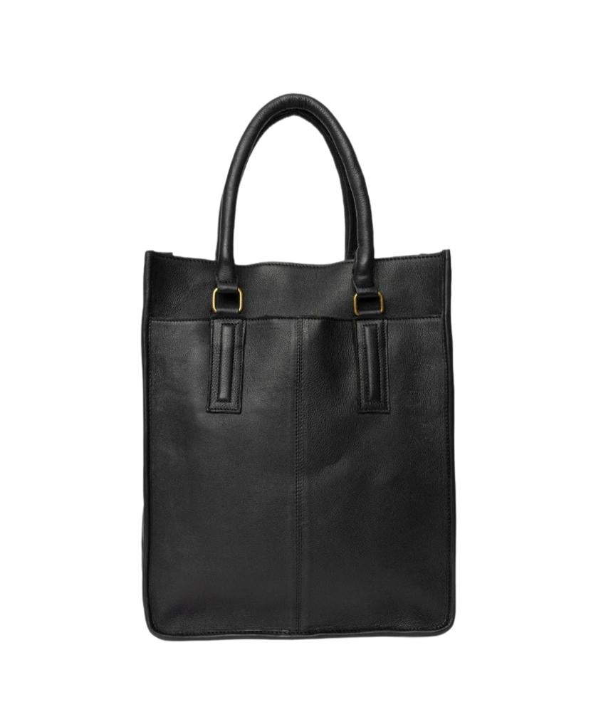 Re:Designed by Dixie Halma veske med bærehåndtak i skinn Black-Damevesker-BagBrokers