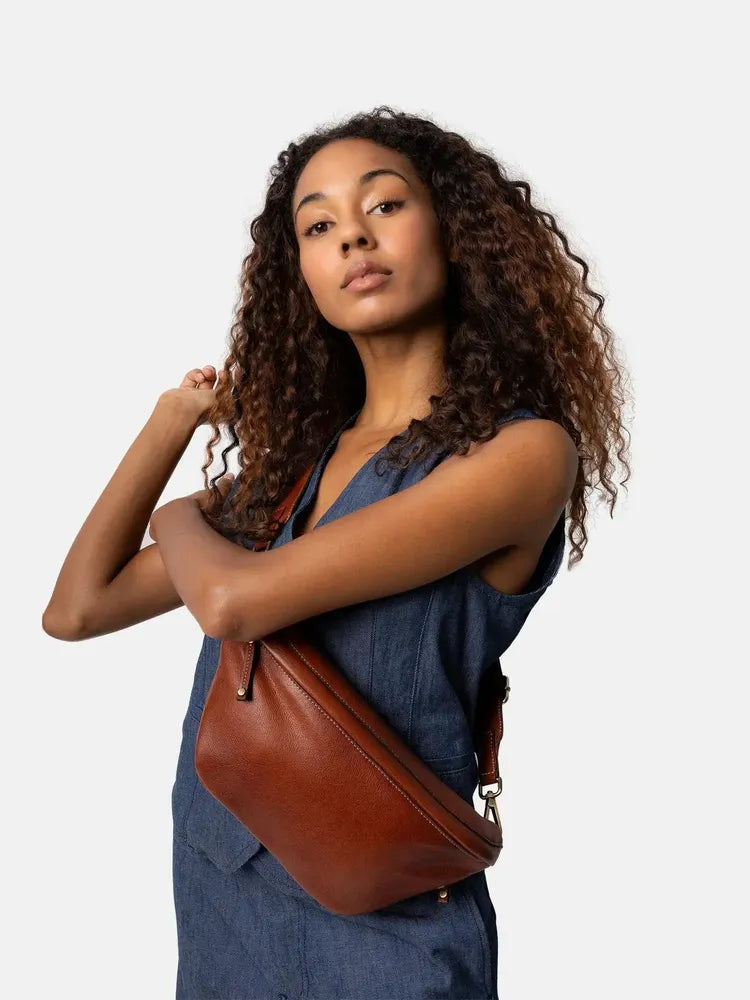 Re:Designed by Dixie Jeane Bumbag i skinn Cognac-Damevesker-BagBrokers