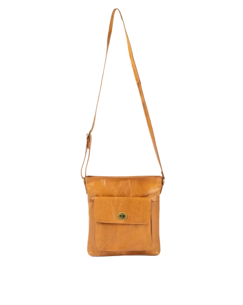 Re:Designed by Dixie Kay Urban skulderveske i skinn Burned Tan-Damevesker-BagBrokers