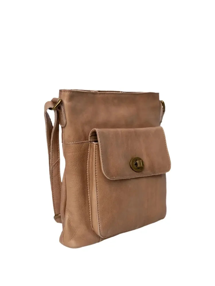 Re:Designed by Dixie Kay Urban skulderveske i skinn Taupe-Damevesker-BagBrokers