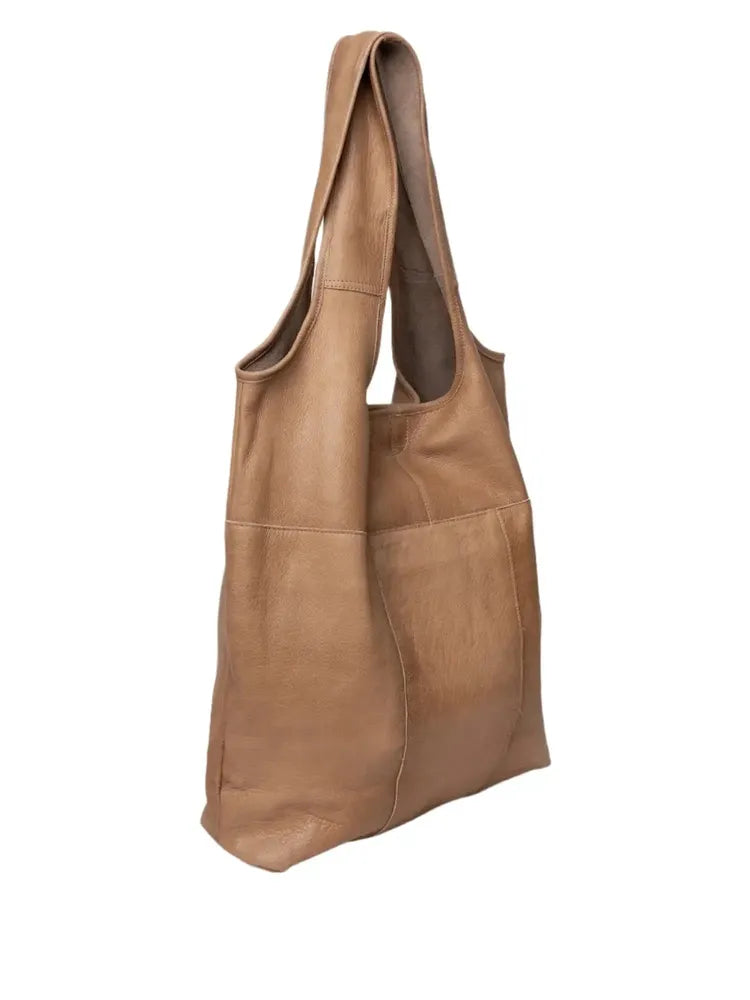 Re:Designed by Dixie Lyra Urban skulderveske i skinn Taupe-Damevesker-BagBrokers