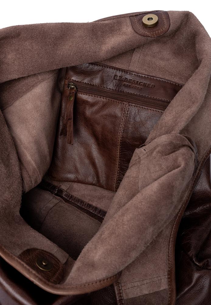 Re:Designed by Dixie Lyra Urban skulderveske i skinn Woodsmoke-Damevesker-BagBrokers