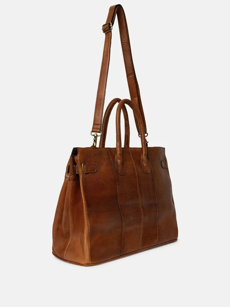 Re:Designed by Dixie Mada Big veske med bærehåndtak i skinn Walnut-Damevesker-BagBrokers