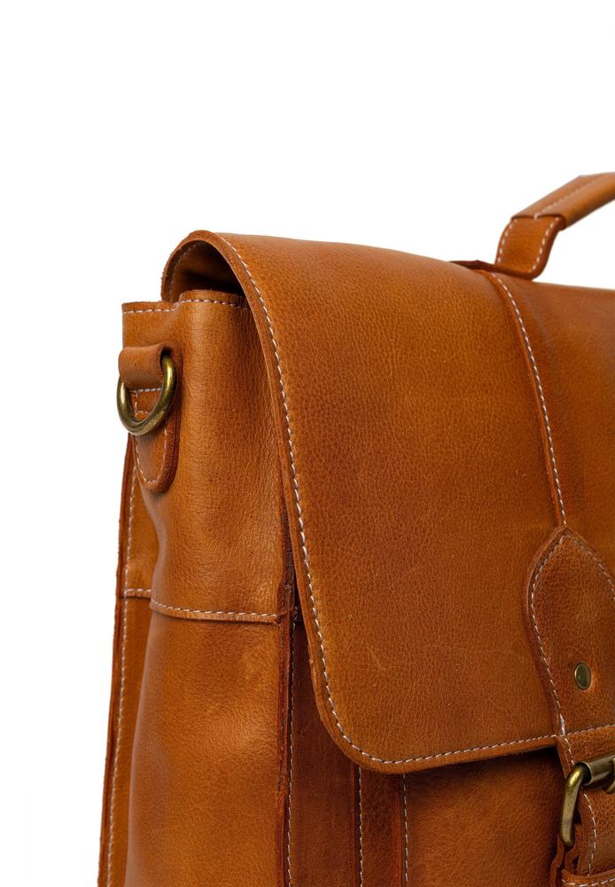 Re:Designed by Dixie Melia Big veske med bærehåndtak i skinn Burned Tan-Damevesker-BagBrokers