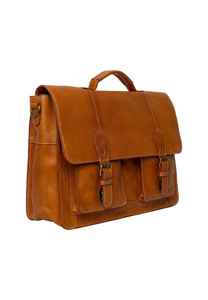 Re:Designed by Dixie Melia Big veske med bærehåndtak i skinn Burned Tan-Damevesker-BagBrokers