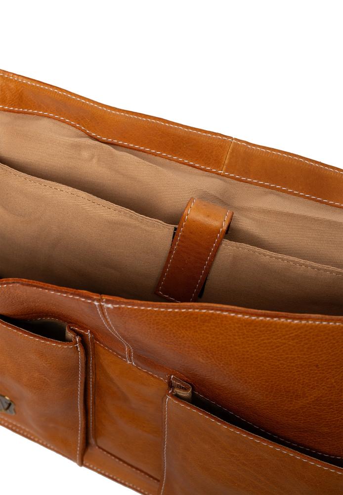 Re:Designed by Dixie Melia Big veske med bærehåndtak i skinn Burned Tan-Damevesker-BagBrokers