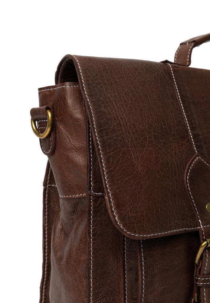 Re:Designed by Dixie Melia Big veske med bærehåndtak i skinn Woodsmoke-Damevesker-BagBrokers