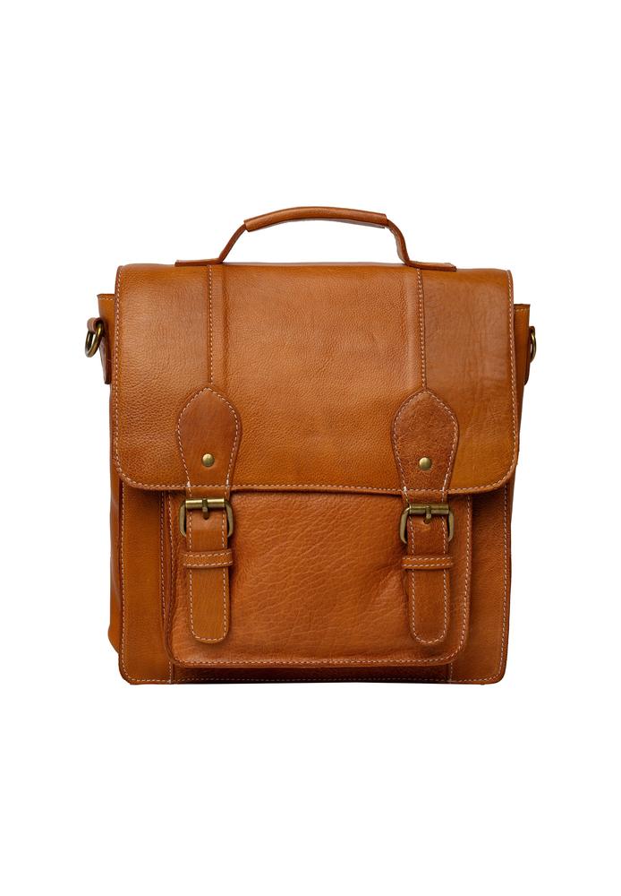 Re:Designed by Dixie Melia Medium veske med bærehåndtak i skinn Burned Tan-Damevesker-BagBrokers