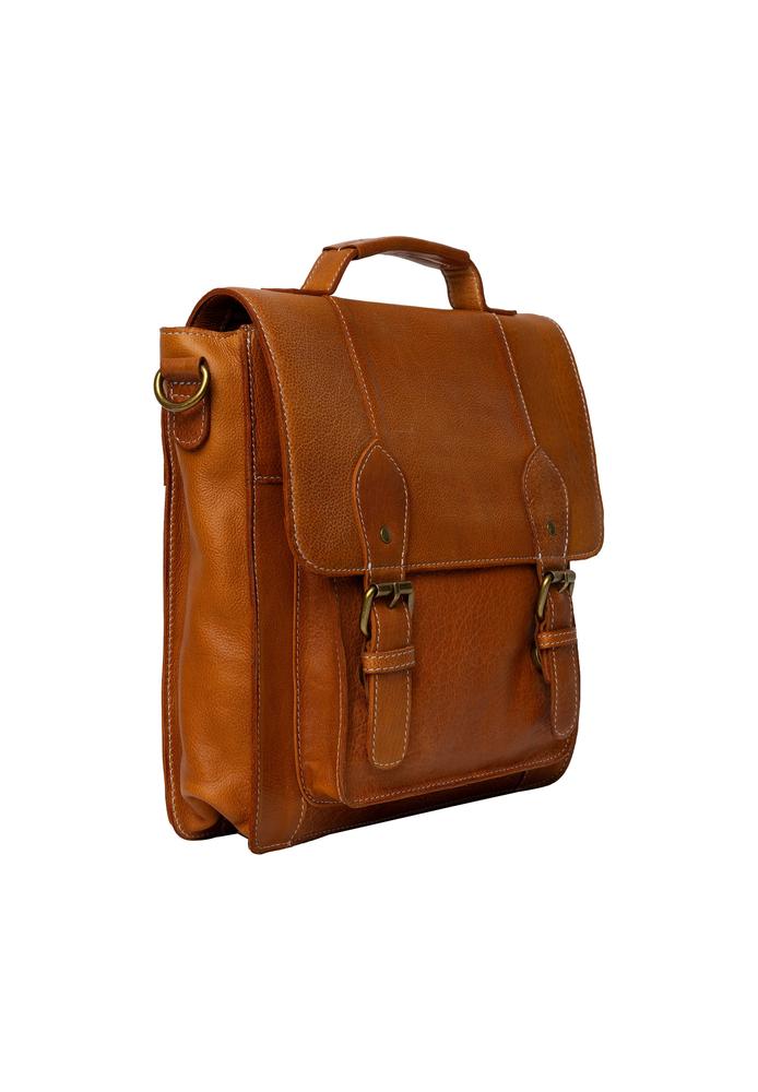 Re:Designed by Dixie Melia Medium veske med bærehåndtak i skinn Burned Tan-Damevesker-BagBrokers