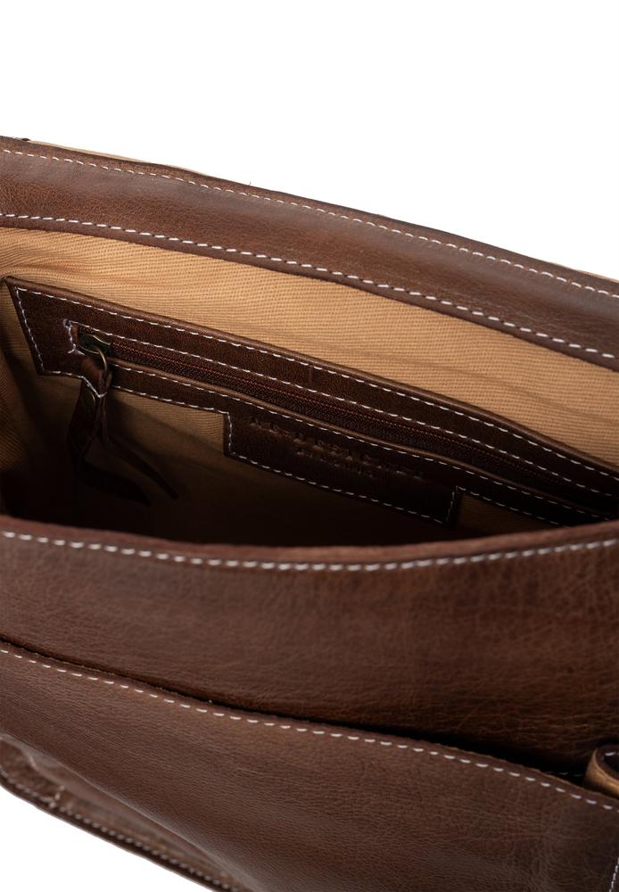 Re:Designed by Dixie Melia Medium veske med bærehåndtak i skinn Woodsmoke-Damevesker-BagBrokers