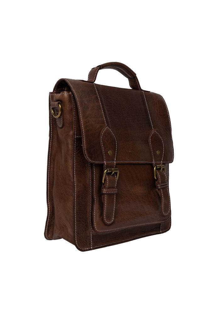 Re:Designed by Dixie Melia Medium veske med bærehåndtak i skinn Woodsmoke-Damevesker-BagBrokers