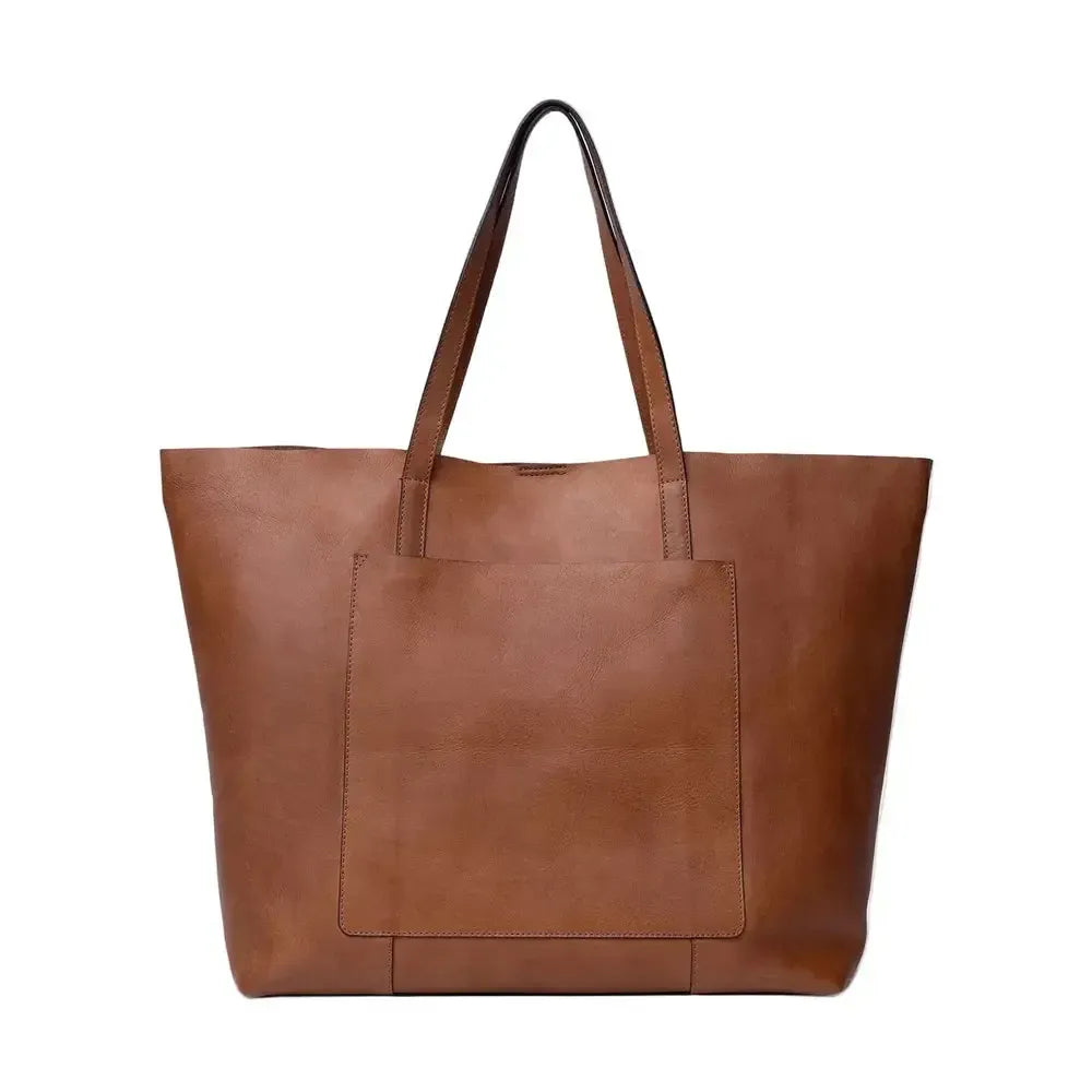 Re:Designed by Dixie Nuha stor skulderveske i skinn Tan-Damevesker-BagBrokers