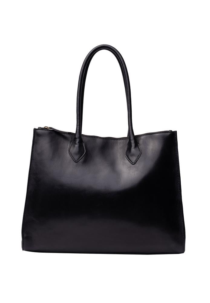 Re:Designed by Dixie Ora Big skulderveske i skinn Svart-Damevesker-BagBrokers