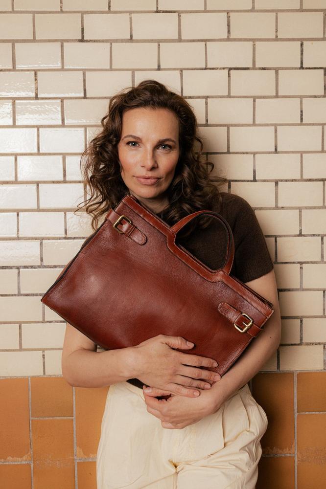 Re:Designed by Dixiey May Big veske i skinn Cognac-Damevesker-BagBrokers