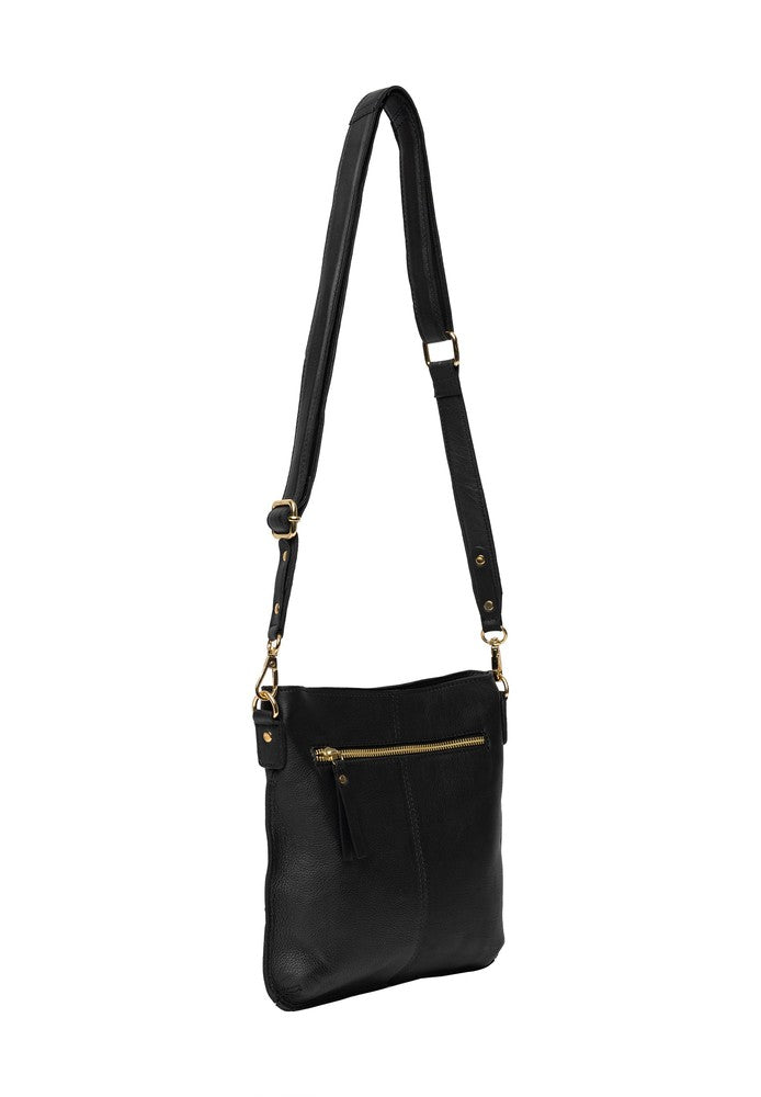 Re:Designed by dixie Fillis Medium skulderveske i skinn Black-Damevesker-BagBrokers