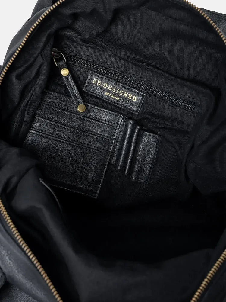 Re:Designed by dixie Jeane Ryggsekk i skinn - Black-Sekk-BagBrokers