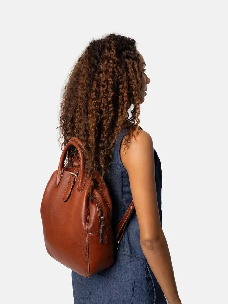 Re:Designed by dixie Jeane Ryggsekk i skinn - Cognac-Sekk-BagBrokers