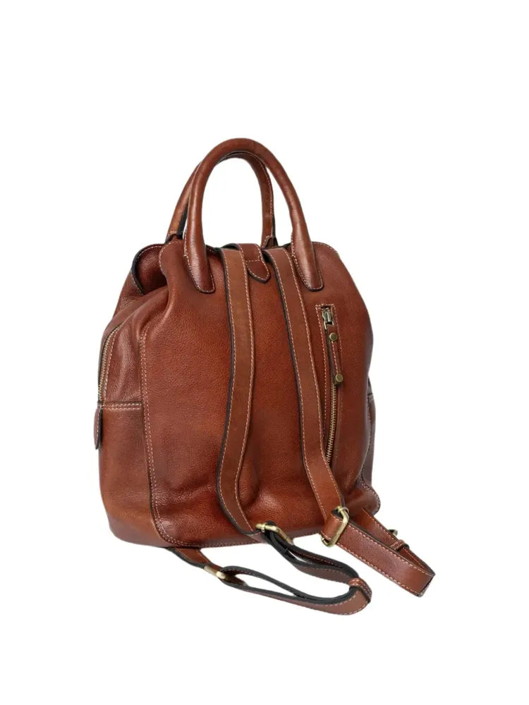 Re:Designed by dixie Jeane Ryggsekk i skinn - Cognac-Sekk-BagBrokers