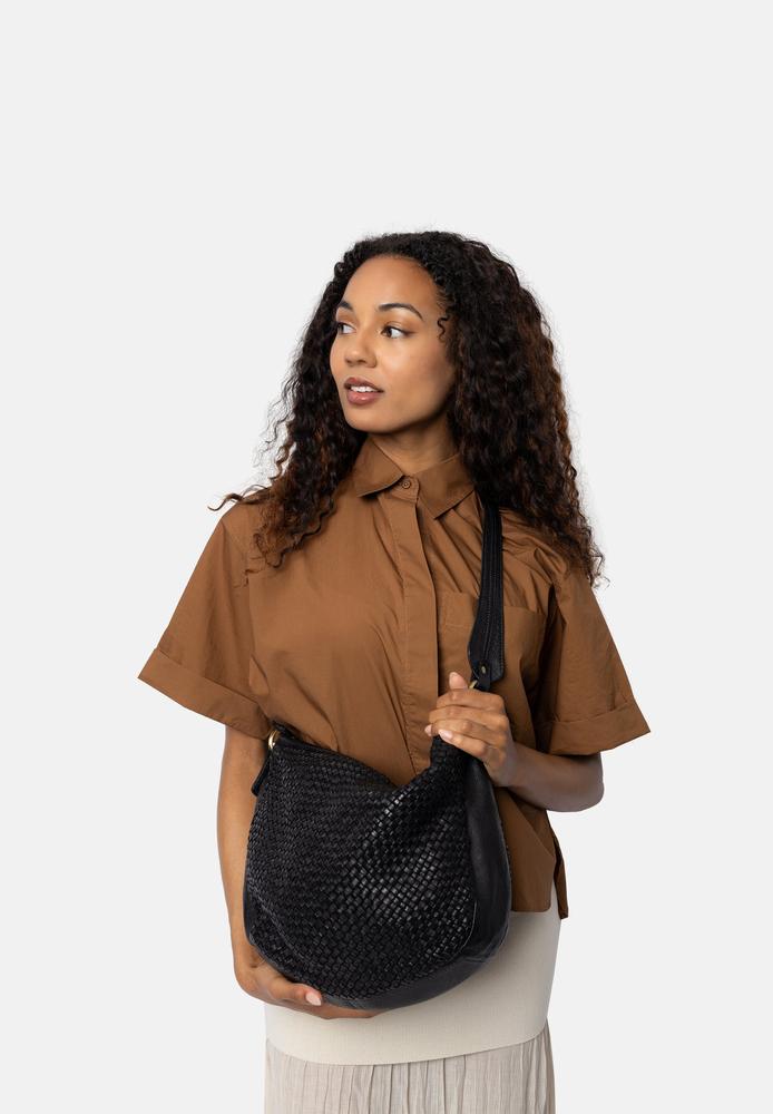 Re:Designed by dixie Melle skulderveske i skinn Black-Damevesker-BagBrokers