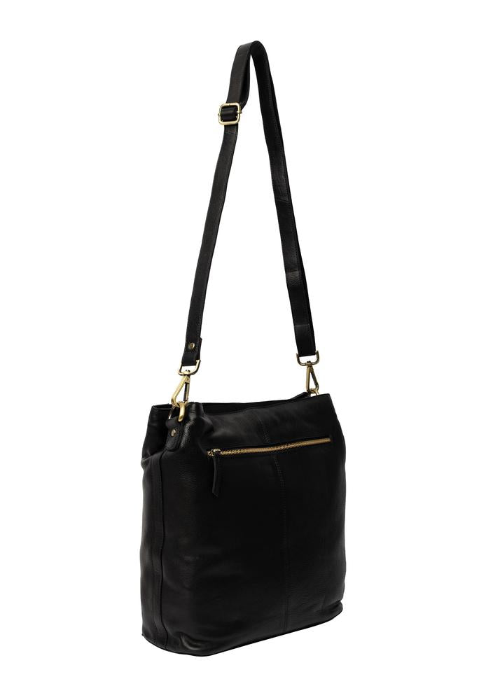 Re:Designed by dixie Myra Big skulderveske i skinn Black-Damevesker-BagBrokers