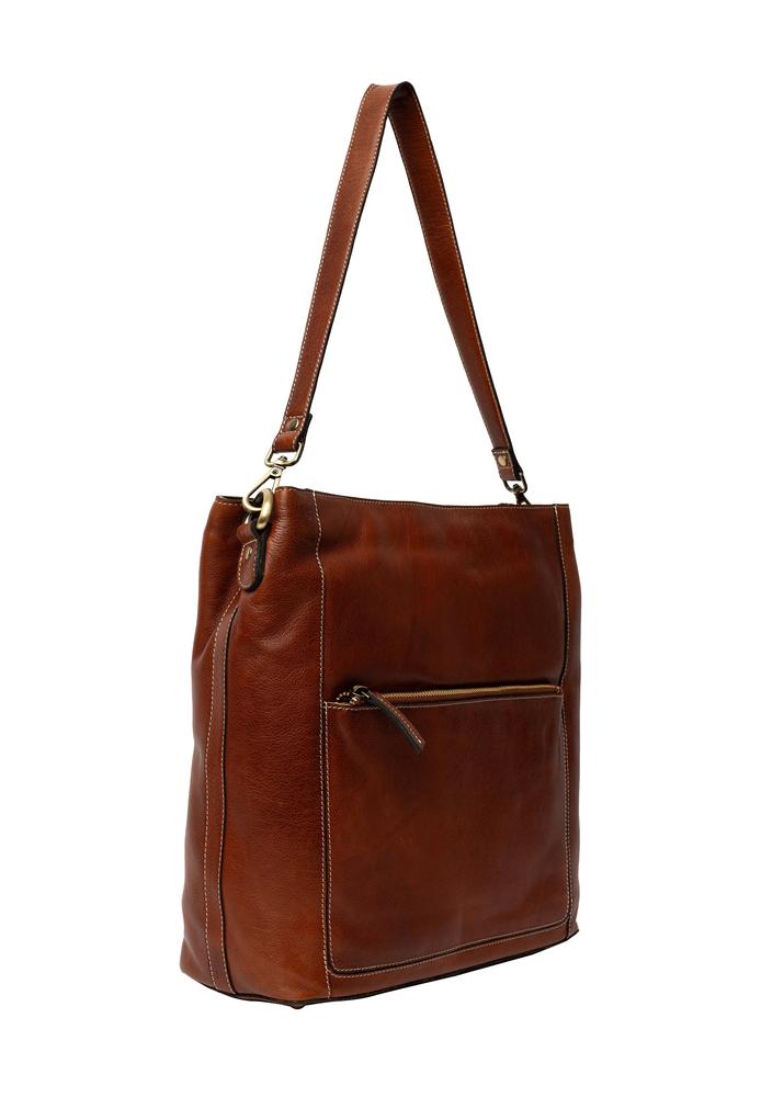 Re:Designed by dixie Myra Big skulderveske i skinn Cognac-Damevesker-BagBrokers