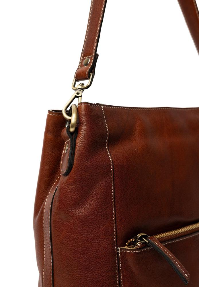 Re:Designed by dixie Myra Big skulderveske i skinn Cognac-Damevesker-BagBrokers