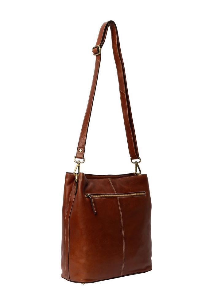 Re:Designed by dixie Myra Big skulderveske i skinn Cognac-Damevesker-BagBrokers