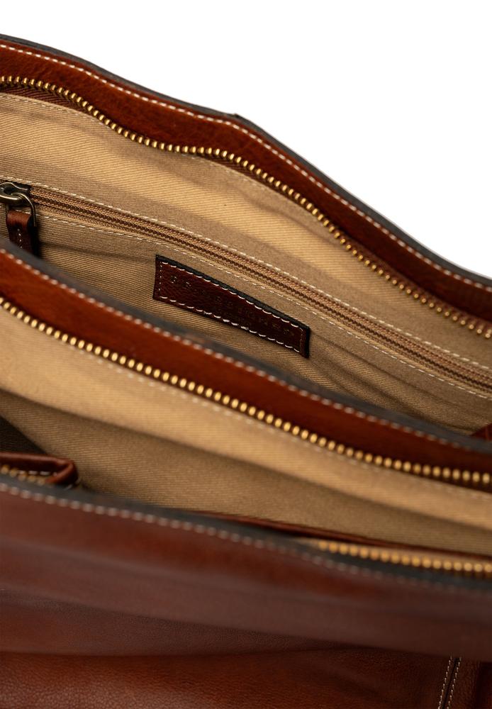 Re:Designed by dixie Myra Big skulderveske i skinn Cognac-Damevesker-BagBrokers