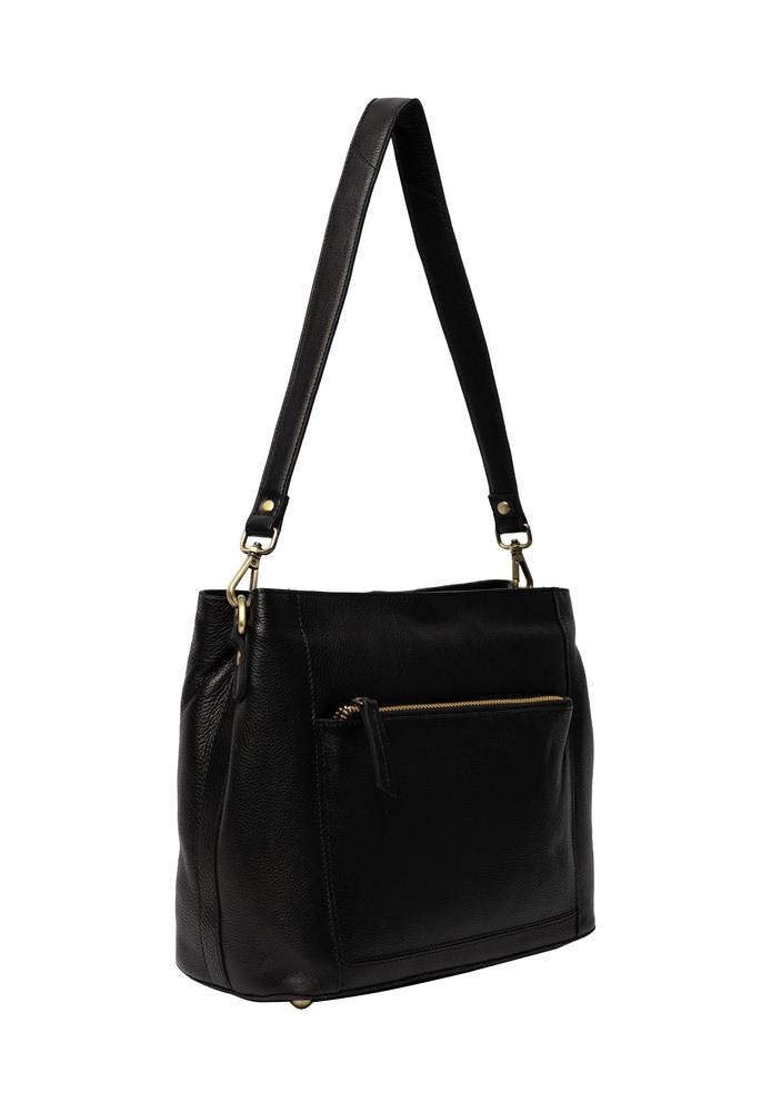 Re:Designed by dixie Myra Small skulderveske i skinn Black-Damevesker-BagBrokers