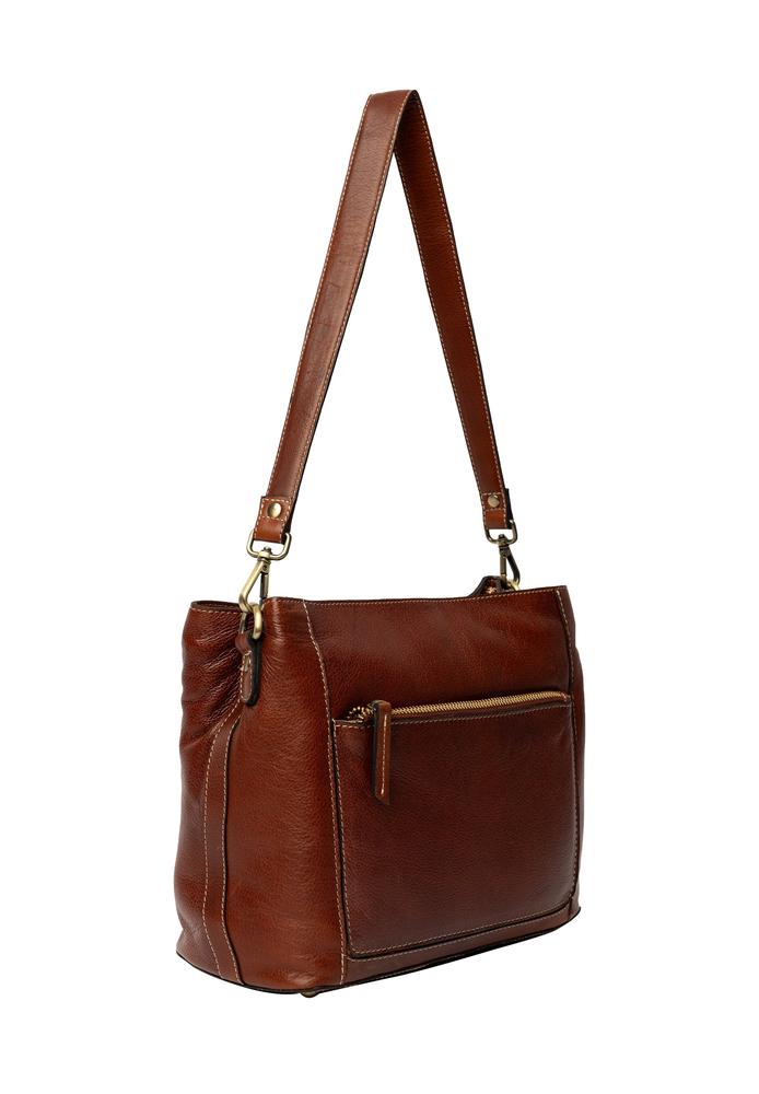 Re:Designed by dixie Myra Small skulderveske i skinn Cognac-Damevesker-BagBrokers