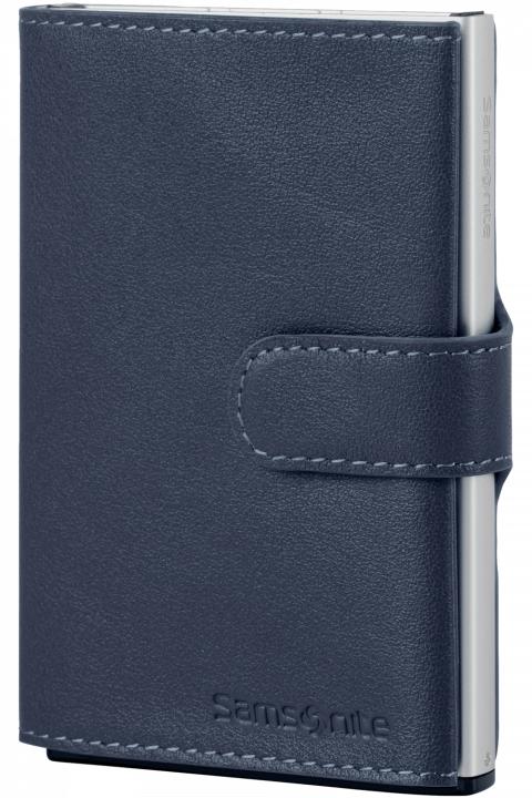 Samsonite Alufit slide up wallet Blue-Lommebok/ Kortholder-BagBrokers