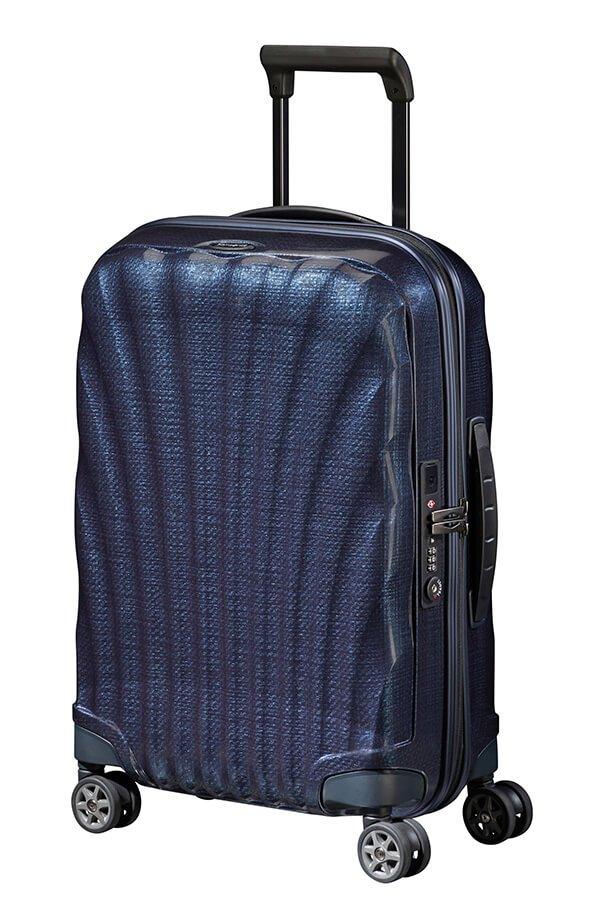 Samsonite C-Lite Ultralett hard utvidbar kabinkoffert 55cm / 42 L Blå-Harde kofferter-BagBrokers