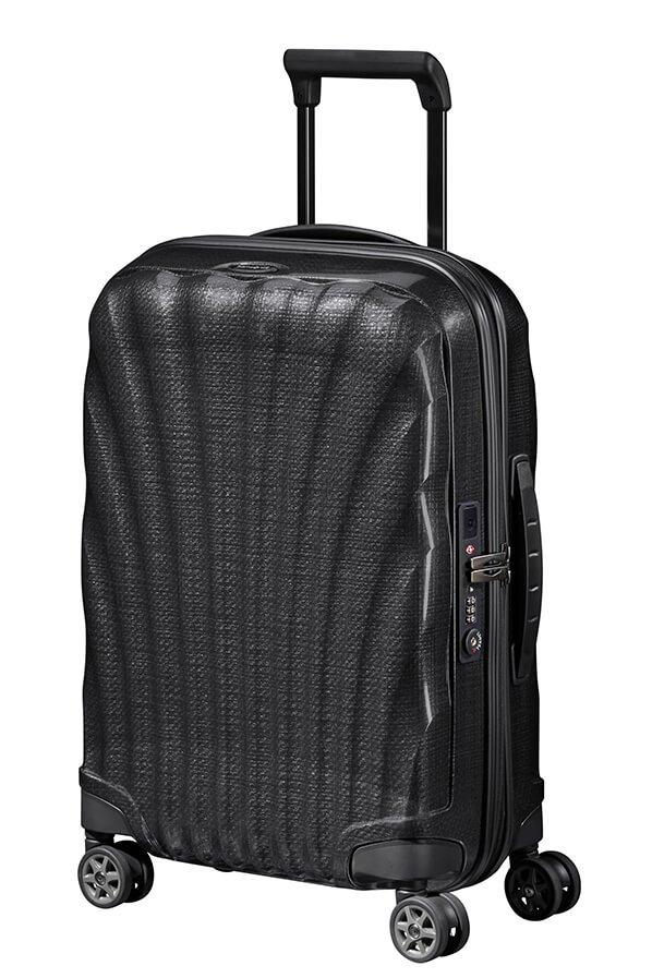 Samsonite C-Lite Ultralett hard utvidbar Kabinkoffert 55cm/ 42 L Svart-Harde kofferter-BagBrokers