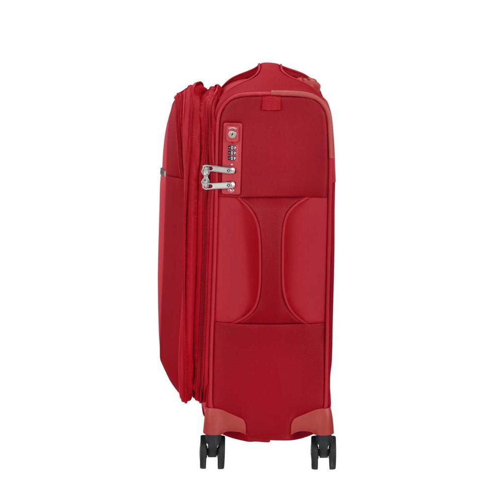 Samsonite D'Lite kabinkoffert med 4 hjul 55 cm Utvidbar Chili Red-Myke kofferter-BagBrokers