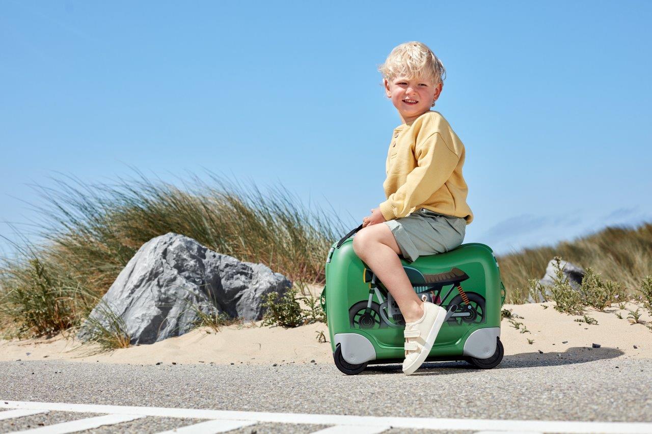 Samsonite Dream2Go Ride-On Dinosaur Kabinkoffert Grønn-Barnekoffert-BagBrokers