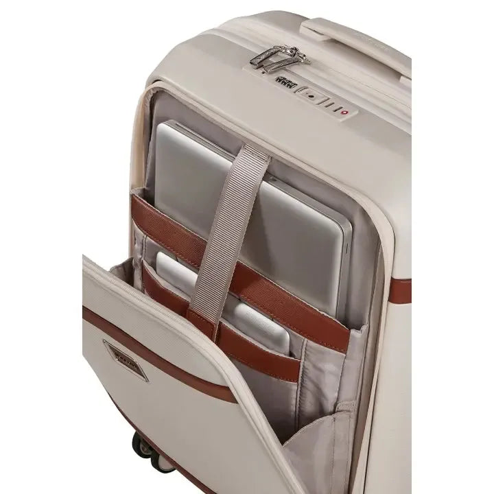 Samsonite IMAGE Utvidbar Pc-kabinkoffert 55 cm med 4 hjul Ivory-Harde kofferter-BagBrokers