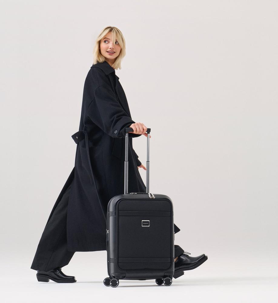 Samsonite IMAGE Utvidbar Pc-kabinkoffert 55 cm med 4 hjul Svart-Harde kofferter-BagBrokers
