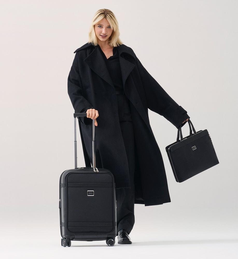 Samsonite IMAGE Utvidbar Pc-kabinkoffert 55 cm med 4 hjul Svart-Harde kofferter-BagBrokers
