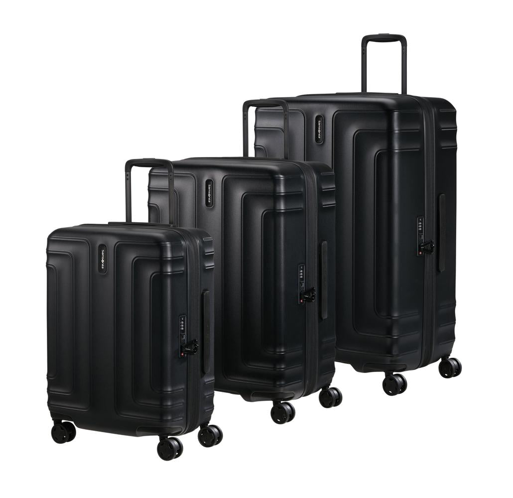 Samsonite Lin'Air koffertsett i 3 deler Matt Graphite-Harde kofferter-BagBrokers