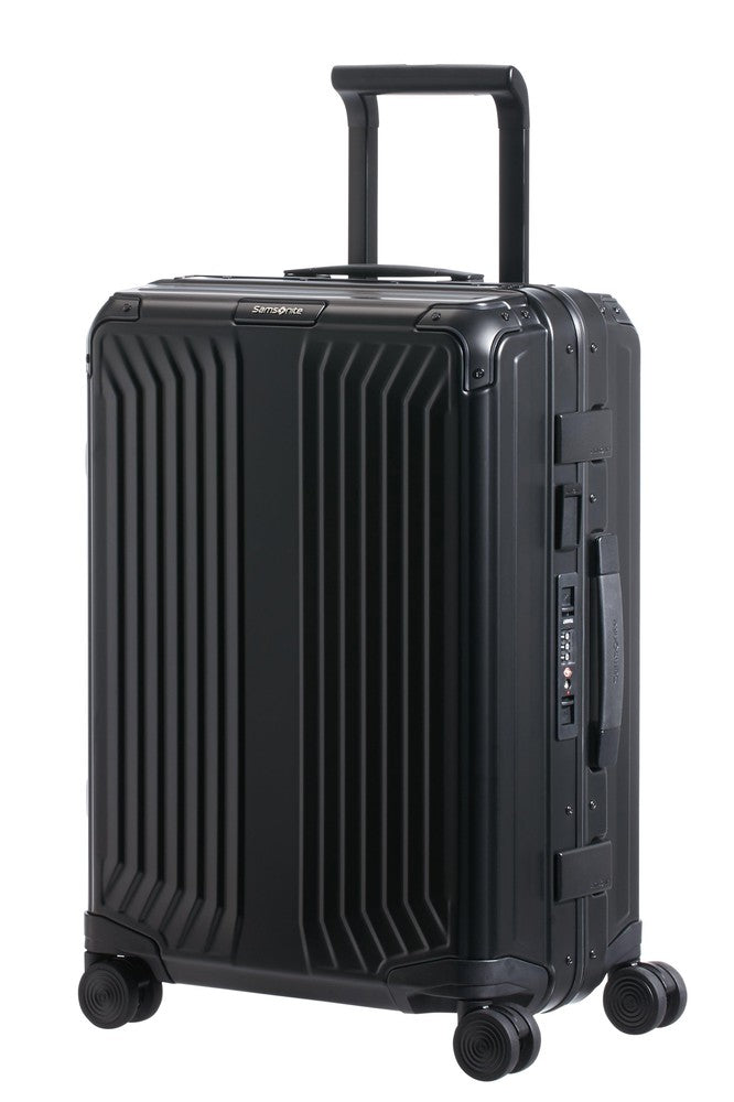 Samsonite Lite-Box ALU Kabin koffert 55 cm Black-Harde kofferter-BagBrokers