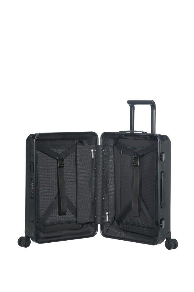 Samsonite Lite-Box ALU Kabin koffert 55 cm Black-Harde kofferter-BagBrokers