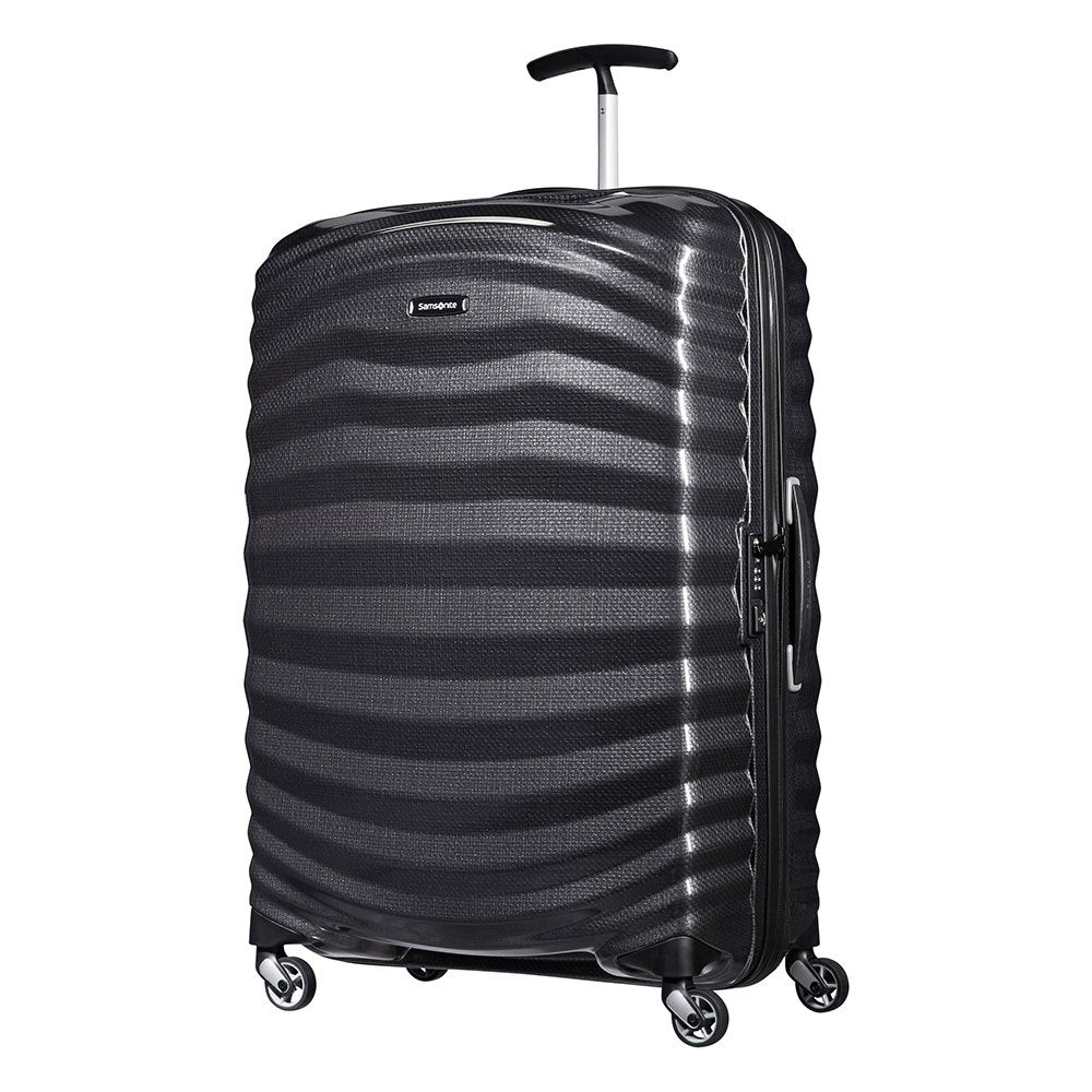 Samsonite Lite-Shock Ultralett hard stor koffert 75cm/98L Svart-Harde kofferter-BagBrokers