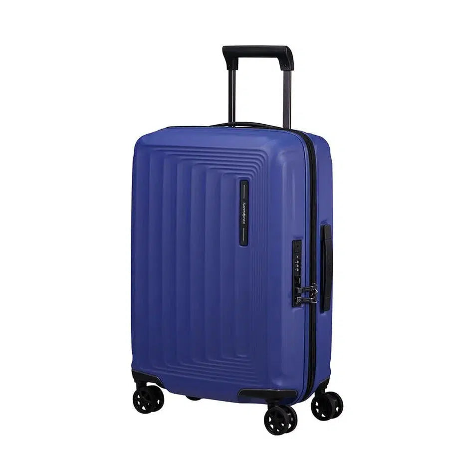 Samsonite NUON utvidbar Kabin koffert 55 cm Matt Nautical Blue-Harde kofferter-BagBrokers